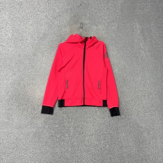 아디다스 기능성 레드 후드집업 95