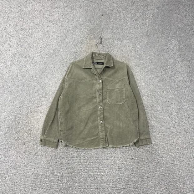 자라 코듀로이 카키 자켓 XS