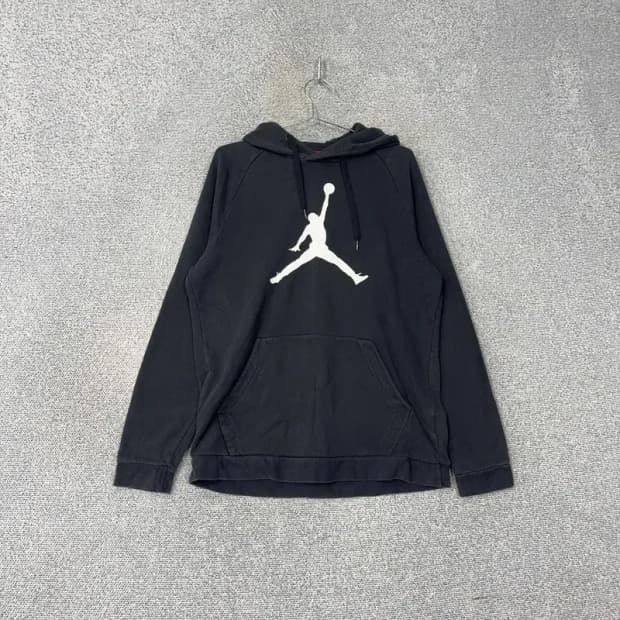에어 조던 프린팅 블랙 후드티 L