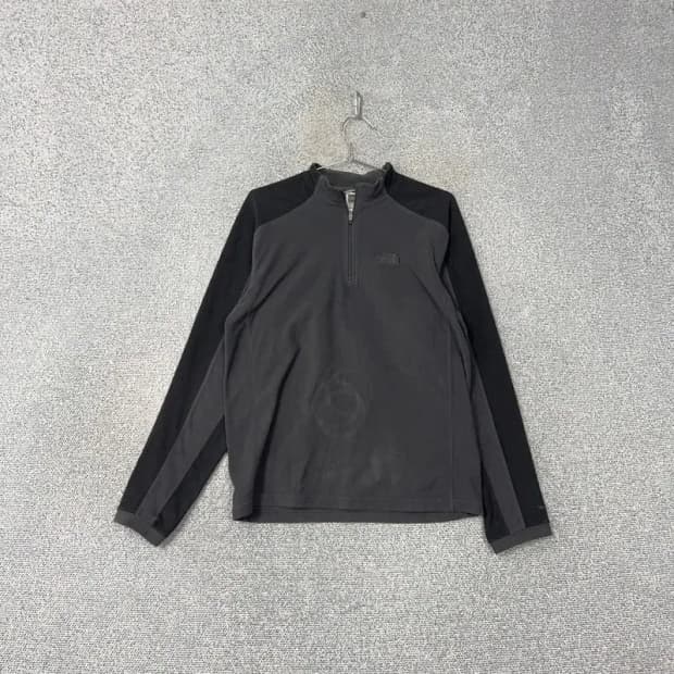 노스페이스 로고 등산 반집업 후리스 S