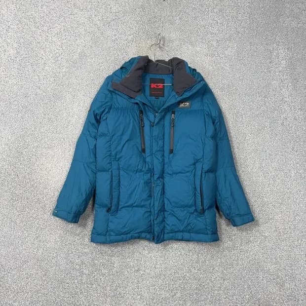 K2 덕다운 등산 블루 패딩 90