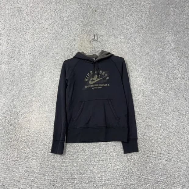 나이키 NSW 프린팅 네이비 후드티 M