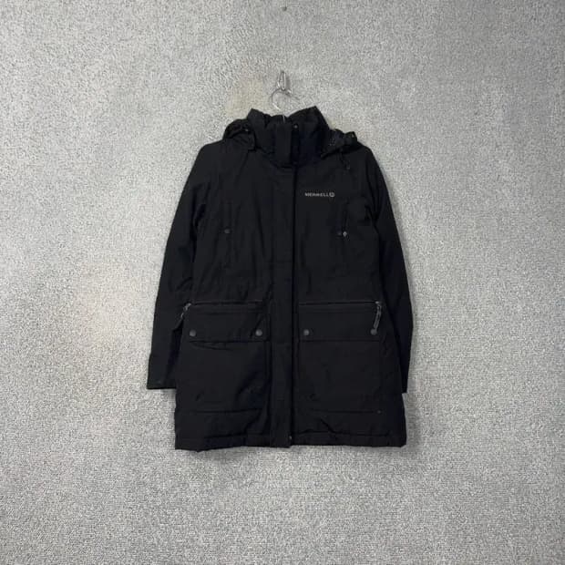 머렐 로고 덕다운 블랙 패딩 90