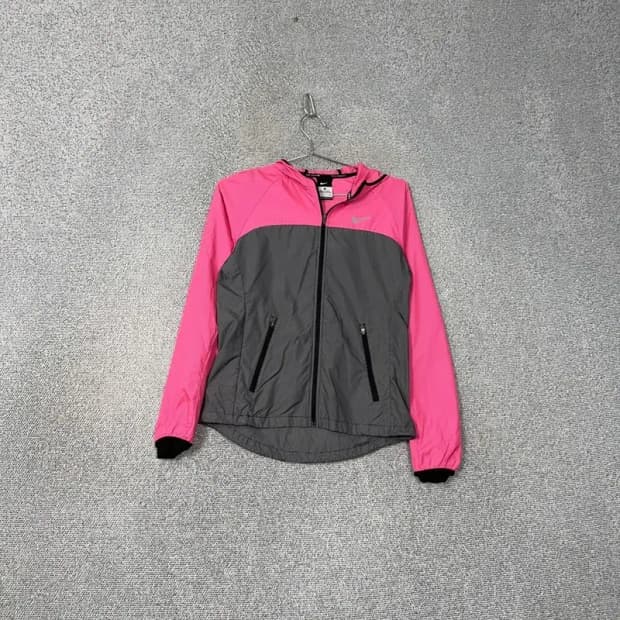 나이키 핑크 그레이 투톤 기능성 러닝 바람막이 S