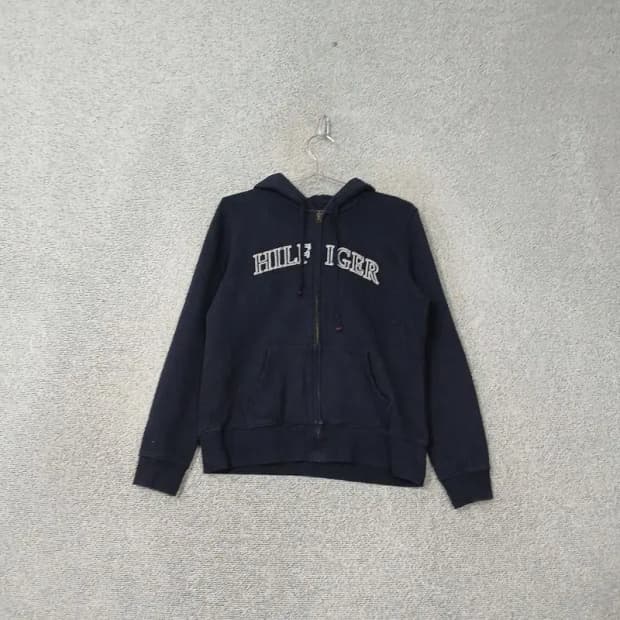 타미힐피거 스펠 로고 네이비 후드티 L
