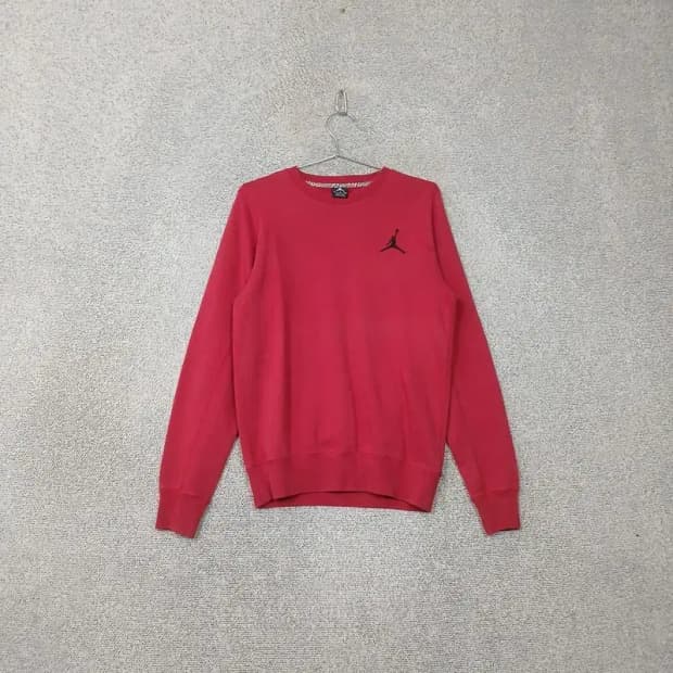 조던 레드 점프맨 로고 맨투맨 S