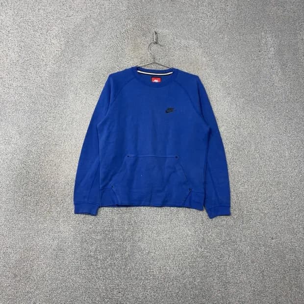 나이키 블루 로고 스우시 맨투맨 M