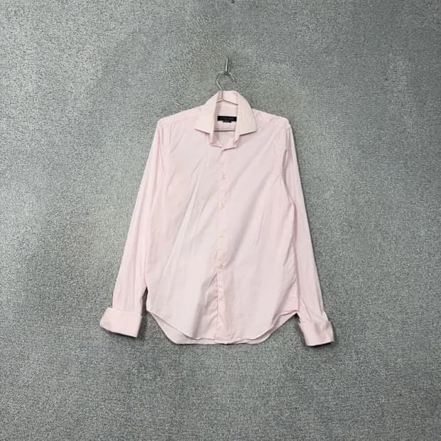 자라 맨 연핑크 남성 캐주얼 와이셔츠 M