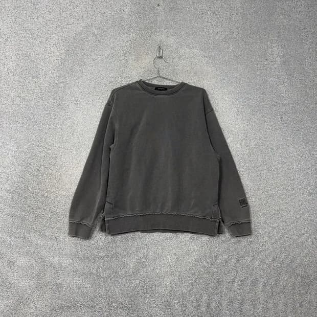 버커루 그레이 빈티지 피그먼트 맨투맨 S