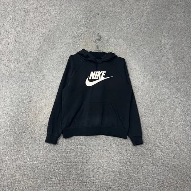 나이키 프린팅 로고 남성 네이비 후드티 L