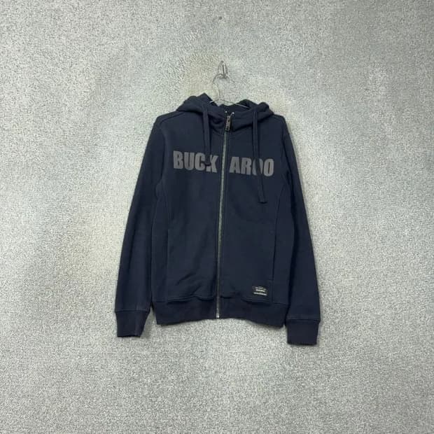버커루 스펠 로고 프린팅 네이비 후드집업 L