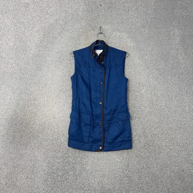 빈폴 네이비 여성 롱 조끼 바람막이 90