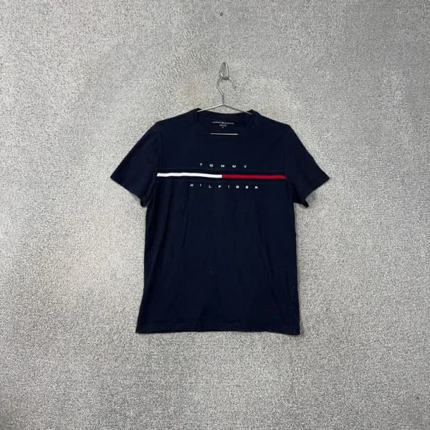 타미힐피거 로고 여성 네이비 반팔티 M