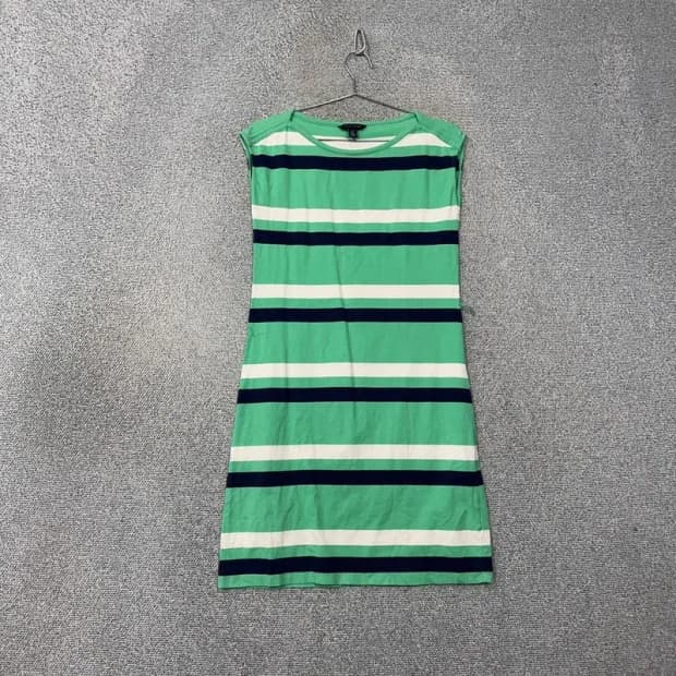 타미힐피거 스트라이프 그린 로고 민소매 원피스 S/P