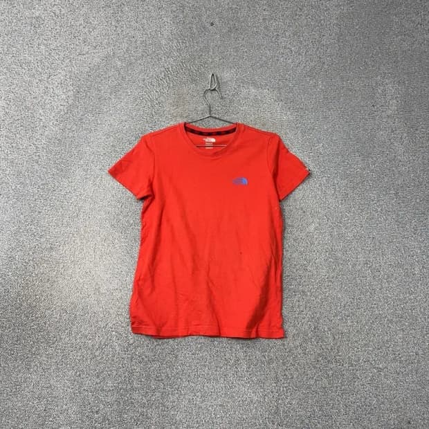 노스페이스 오렌지 로고 반팔티 M