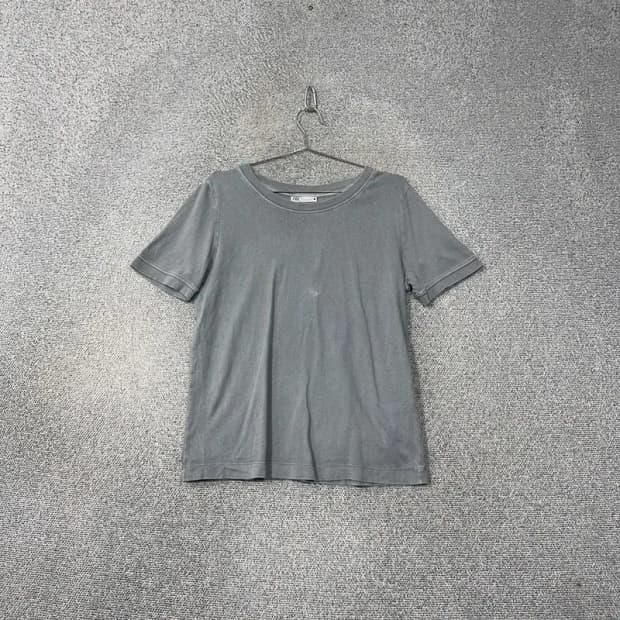 자라 그레이 빈티지 여성 반팔티 L