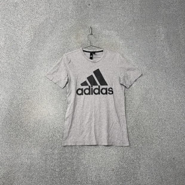 아디다스 프린팅 빅로고 반팔티 L
