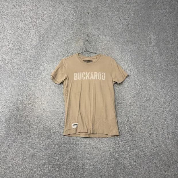 버커루 프린팅 베이지 반팔 티 M
