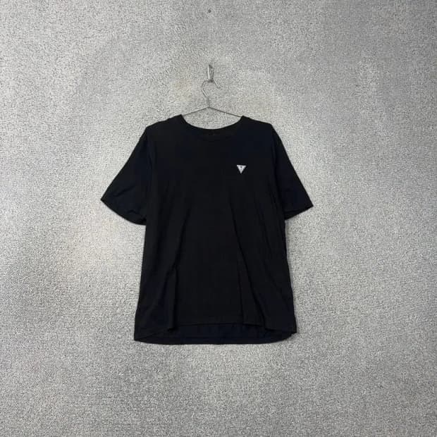 게스 심플 로고 블랙 반팔 티 100(L)