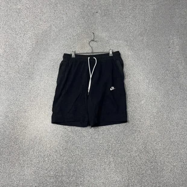 나이키 블랙 로고 남성 밴딩 기능성 반바지 L