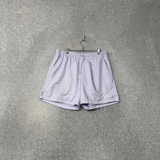 나이키 연보라 로고 밴딩 기능성 운동 반바지 L