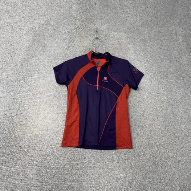 블랙야크 로고 등산 기능성 반집업 반팔티 90