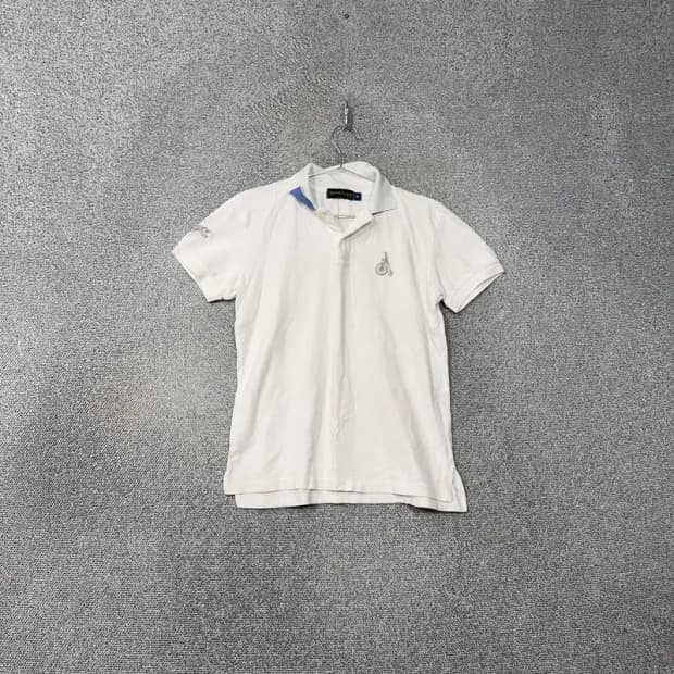 빈폴 캐주얼 로고 화이트 반팔 카라티 M