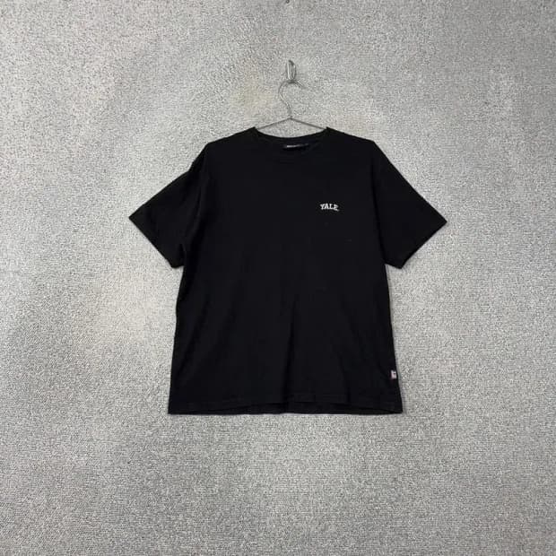 예일 심플 로고 남성 블랙 반팔 티 L