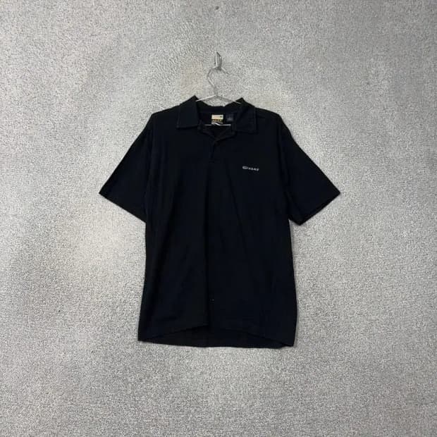 반스 로고 블랙 코튼 반팔 카라티 M