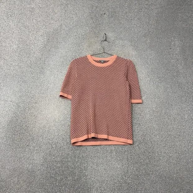 코스 여성 클래식 라이트 핑크 니트 반팔 티 M