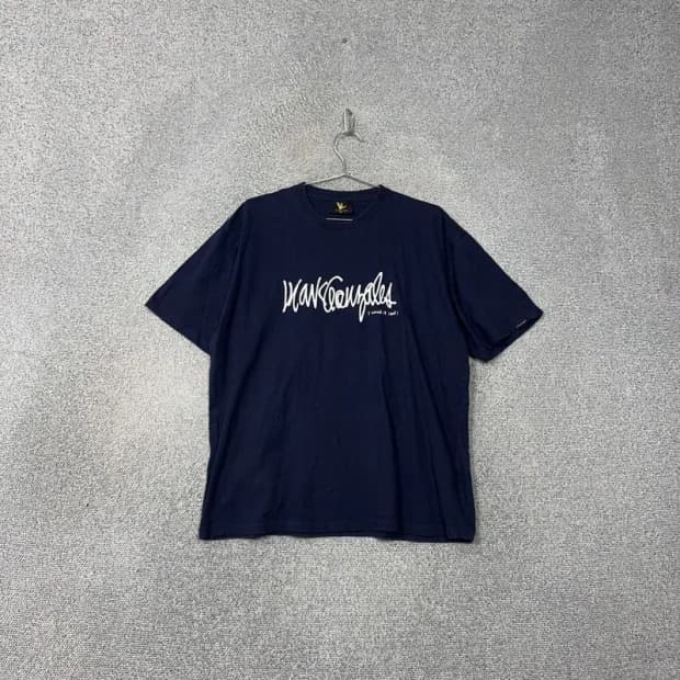 마크 곤잘레스 로고 프린팅 네이비 반팔 티 XL