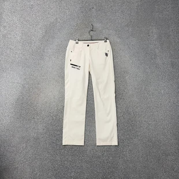 파리게이츠 골프 로고 화이트 기능성 팬츠 25