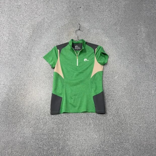 네파 그린 로고 등산 기능성 반집업 반팔티 95