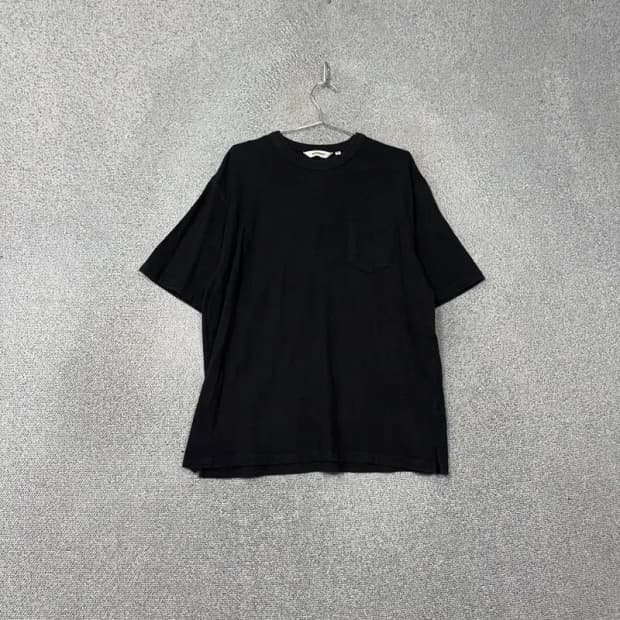 유니폼브릿지 블랙 무지 캐주얼 코튼 반팔 티 XL(110)