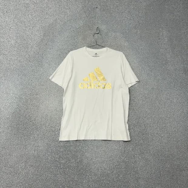 아디다스 프린팅 빅로고 코튼 반팔티 XL