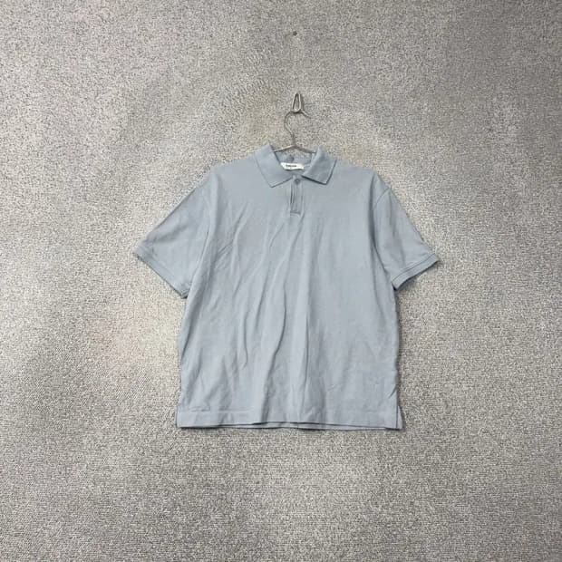 에잇세컨즈 캐주얼 라이트 블루 남성 반팔 카라티 M