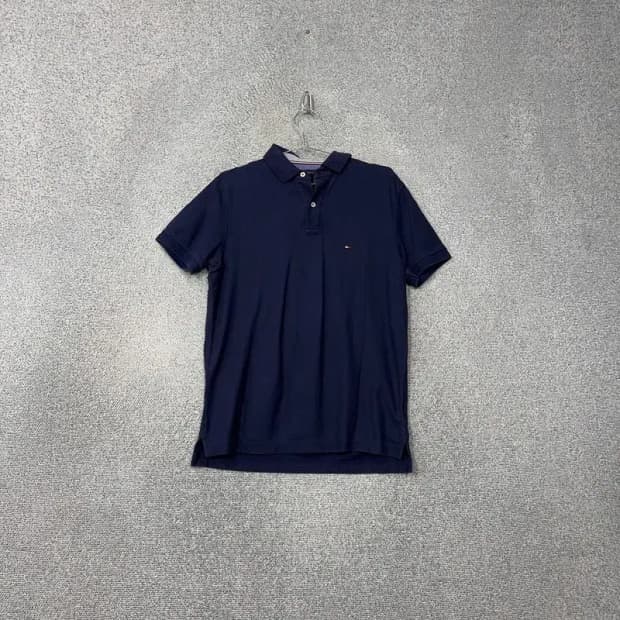 타미힐피거 네이비 로고 남성 반팔 카라티 M