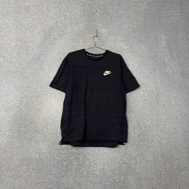 나이키 스트라이프 로고 스우시 블랙 반팔티 XL