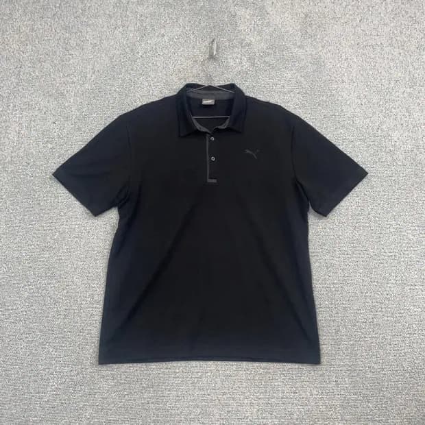 푸마 로고 빅사이즈 블랙 반팔 카라티 XXL