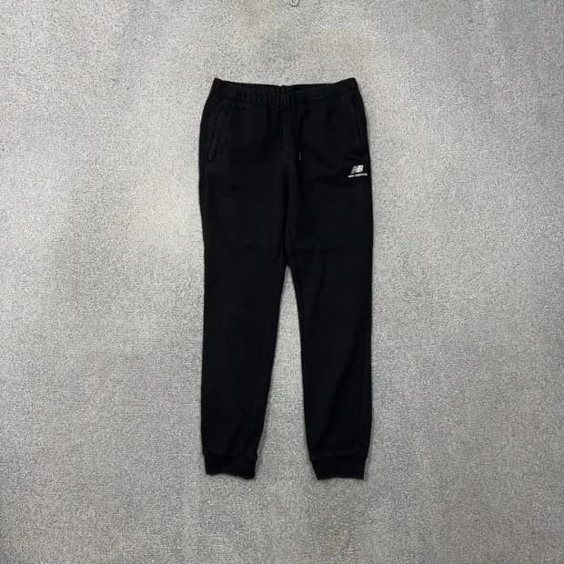 뉴발란스 블랙 로고 캐주얼 조거팬츠 L