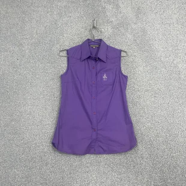 빈폴 퍼플 로고 여성 빈티지 숏 블라우스 85