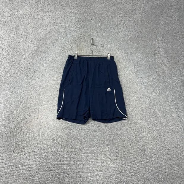 아디다스 네이비 로고 기능성 반바지 90