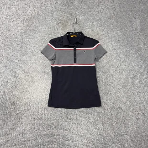 루이까스텔 로고 골프 여성 기능성 반팔 카라티 90