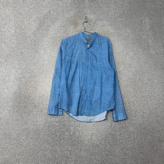 자라 블루 데님 인디고 셔츠 L