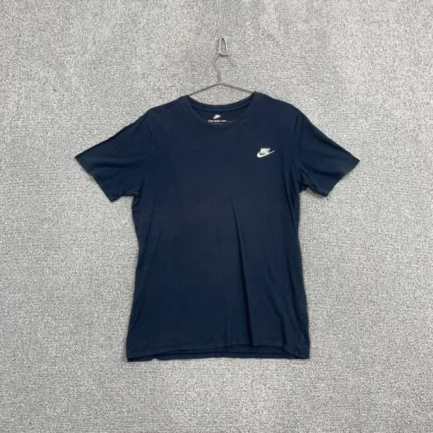 나이키 네이비 로고 스우시 반팔 티 M