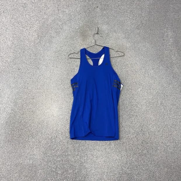 아디다스 블루 여성 기능성 운동 민소매 티 095