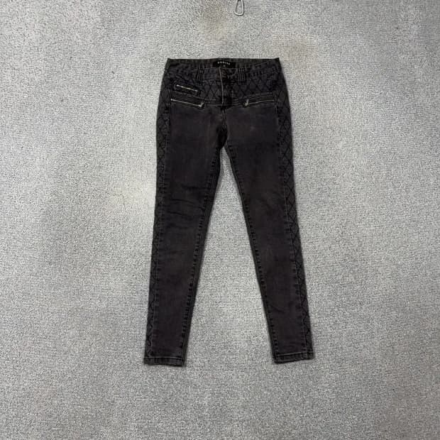 에고이스트 빈티지 흑청 스키니진 55