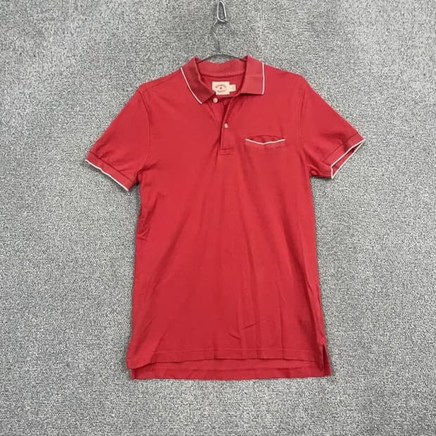 브룩스브라더스 남성 캐주얼 레드 카라티 S