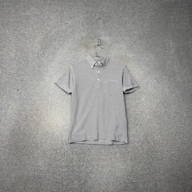 유니클로 스트라이프 스트라이프 반팔 카라티 S