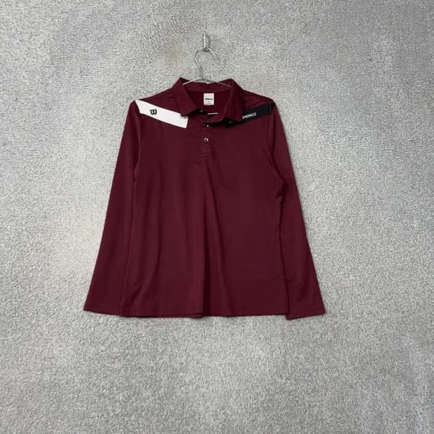 윌슨 버건디 기능성 긴팔 카라티 100